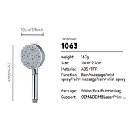 Pommeau de douche portable avec tuyau à code couleur et support de comptoir pour l'entretien des cabines de yachts et des logements marins