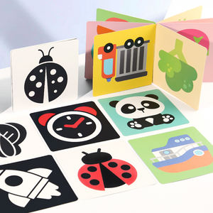 Tarjetas de Estimulación Visual para Bebés Recién Nacidos, Doble Cara, <span class=keywords><strong>Blanco</strong></span> y Negro, Educación <span class=keywords><strong>Temprana</strong></span>, Alto Contraste - Product Image 6