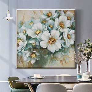 Peinture à l'aquarelle 100% peinte à la main, peinture florale 3D sur toile, abstraite, moderne, écologique, tailles personnalisables, impression UV, artiste, maison - Product Image 4