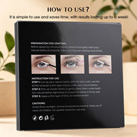 Kit de cils DIY DF03 Marron Marque Privée, Cils en grappe à bande transparente avec colle et pince, Ensemble d'extensions de cils individuels en gros
