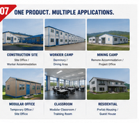 Maison modulaire conteneurisée de 20 pieds, cuisine et salle de bain, maison préfabriquée démontable en kit pour abri d'urgence et camp de secours