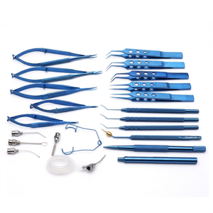 Set Quirúrgico Oftalmológico de 21 Piezas de Titanio y Acero Inoxidable para Cataratas, Pinzas y Tijeras, Marca Health Bay Instruments, con Certificación CE - Product Image 1