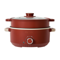 Casserole électrique multifonctionnelle, casserole de cuisson antiadhésive, température réglable, fonte, sauté, cuisson à la vapeur, usage domestique, 3L