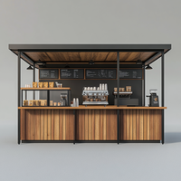 Kiosque à café portable pour centre commercial, mobilier de restaurant, design 3D, kiosque à café, café-bar à vendre