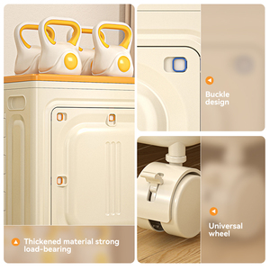 Hộp đựng đồ gia dụng đa năng Xinhang, có nắp, có thể xếp gọn, bằng nhựa, có bánh xe - Product Image 6