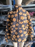 Nouveau style automne/hiver, pull à volants fleuris, pull en fourrure chaud, pull en tricot pour femmes