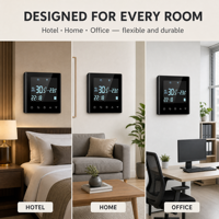 HY03WE-4-wifi Tuya akıllı wifi kontrol dijital LCD oda termostatı ses kontrolü ve destek çoklu dil