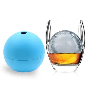 Forma rotonda 100% stampo per cubetti di ghiaccio in Silicone per uso alimentare creatore di palline di ghiaccio riutilizzabile/stampo per palline di ghiaccio in Silicone Whisky Cola