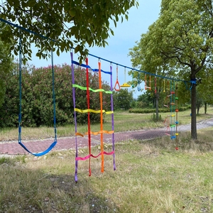 Parcours d'obstacles Ninja Warrior pour enfants en plein air, parcours d'aventure amusant et stimulant - Product Image 2