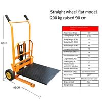 Petit chariot élévateur manuel hydraulique pour voiture, plateforme de levage légère pour le chargement et le déchargement du conducteur, outils de stockage OEM