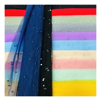 100% Nylon perle maille tissu poids moyen séchage rapide vêtement pour filles mariage robe de soirée bricolage photographie jupe ourlet