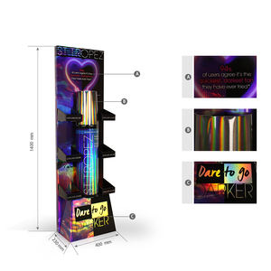 Promosyon kozmetik makyaj zemin ekran standı kozmetik için özelleştirilebilir kağıt ve karton ekran rafı - Product Image 2