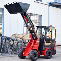 Chinesischer Hydraulischer Diesel-Mini-Radlader |   Günstiger Kleiner Kompakter Radlader Hoflader zum Verkauf