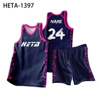 Uniforme de Baloncesto Personalizado de Poliéster con Nuevo Diseño Reversible, Conjunto de Uniforme de Baloncesto de Malla de Secado Rápido
