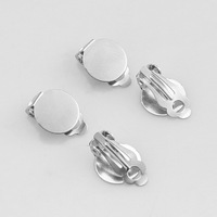 Clips d'oreille en acier inoxydable sans perçage, supports inférieurs pour boucles d'oreilles, accessoires anti-allergiques, bijoux faits main DIY