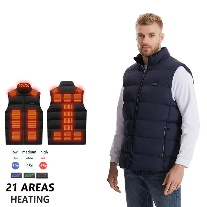 OEM Custom Electric USB 4 pulsanti di controllo giacca giacca riscaldata a batteria design innovativo prezzo di fabbrica giacca coperta riscaldata