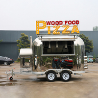Petite remorque alimentaire entièrement équipée, restaurant mobile, pizza, café, sandwichs, boutique de concession, camion de restauration