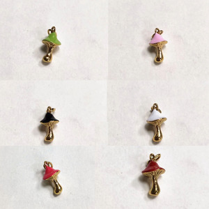 Abalorios de Esmalte con Forma de Hongo Coloridos |   Colgantes de Acero Inoxidable con Baño de Oro PVD de 18K para Fabricación de Joyería DIY |   Impermeable e Hipoalergénico - Product Image 4