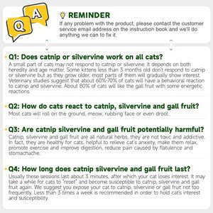 Hovicaed – Lot de 4 jouets à mâcher verts et sains pour chats, boules d'énergie supplémentaires, friandises comestibles à la vigne argentée pour chatons, soins dentaires, herbe à chat - Product Image 6