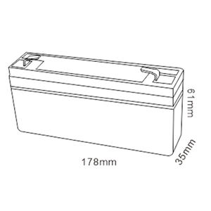 Batería Recargable <span class=keywords><strong>de</strong></span> Plomo-Ácido Sellada VRLA Mhb Ms2.3-12 China 12V 2.3ah para UPS y Cajeros Automáticos - Product Image 2