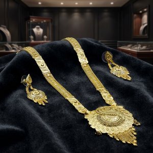 Wholesale Fashion 14K 18K 24K Micro Gold Filled <b>Necklaces</b>, Traditional Jewelry, Floral Design Micro Gold Plated <b>Long</b> Jewelry Set - Product Image 3