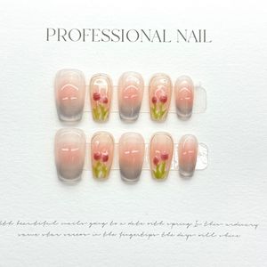 Diseño #1463 Patrón <span class=keywords><strong>de</strong></span> tulipán dibujado a mano popular con diseñador <span class=keywords><strong>de</strong></span> <span class=keywords><strong>uñas</strong></span> postizas acrílicas Prensa en las <span class=keywords><strong>uñas</strong></span> <span class=keywords><strong>Uñas</strong></span> artificiales <span class=keywords><strong>Uñas</strong></span> - Product Image 4