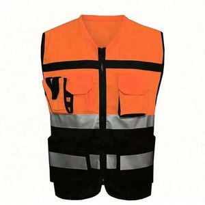 Gilet de sécurité haute visibilité réfléchissant de qualité supérieure avec poches pour travaux de construction, idéal pour les cadeaux promotionnels et d'affaires - Product Image 1