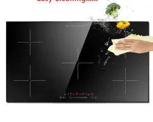 30 Inch 5 Zone Electric Induction Stove Top - Black Built-in Induction Stove Top 240V Electric Hob Touch Control