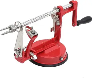 Apple Peeler And Corer - Durable Heavy-Duty Chrome Cast Iron With Powerful Countertop Suction Hand-Cranked For Fruit, Apples, Po