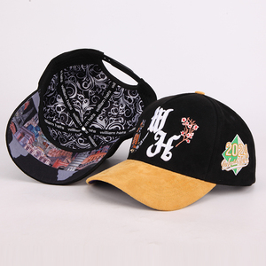 Bán Buôn Nhà Máy Tùy Chỉnh Chất Lượng Cao Gorras Bông 5 Bảng Điều Chỉnh Khung Thêu Da Lộn Mũ Bóng Chày - Product Image 6