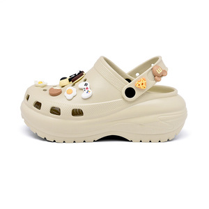 Zuecos Negros para Mujer con Plataforma para Aumentar la Altura, Suela Suave Antideslizante, Zapatos de Playa para las Cuatro Estaciones - Product Image 3