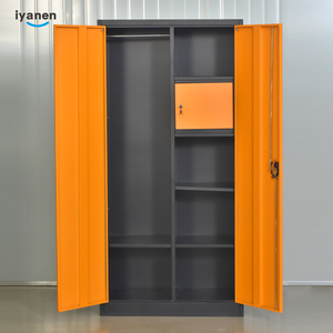 Thiết Kế Hiện Đại Thép Đồ Nội Thất Văn Phòng Có Thể Khóa 2 Đu Cửa Đứng Chân Kim Loại Tủ Quần Áo Lưu Trữ Quần Áo Thép Văn Phòng Locker - Product Image 5