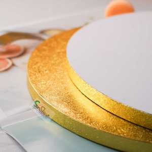 SunShine 6/8/12inch Round Cake Boards Lace Decoration Bottom <b>Paper</b> Wedding Birthday Party Cake <b>Trays</b> Gold Card Board - Product Image 1