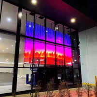 Écran LED transparent pour intérieur et extérieur, grille transparente, haute perméabilité, écran LED, directement de l'usine