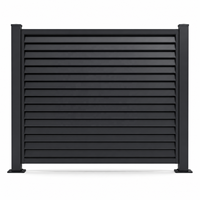Aluminium horizontale lamellen privacy schermen voor zwembad en achtertuin, windbreker, roestvrij, gepoedercoat