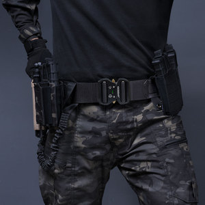 Sabuk Taktis IDOGEAR <span class=keywords><strong>2</strong></span> inci, Bahan Nylon 500D Camo, Sabuk Berburu dengan Pemotongan Laser, Sabuk Molle untuk Pertempuran dengan Gesper Logam Lepas Cepat - Product Image 6
