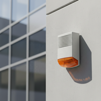 Sirène d'alarme extérieure étanche 128 dB, sonnerie puissante, lumière stroboscopique, 12 volts, alarme d'avertissement externe, 50 W de puissance crête, certifiée CE