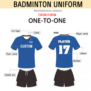 Volleybal Badminton Dames Kinderen Korte Mouwen Sneldrogende Print Set Tenniskleding Uniforme De Badminton Sportkleding - Product Image 4