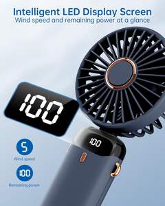 Ventilador Portátil Mini USB Recargable de 1200 mAh al por Mayor de Fábrica, Ventiladores Plegables de Mano Personalizables para Hoteles, Portátiles - Product Image 5