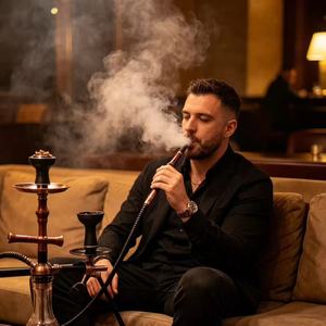 Moderno Set de Shisha de Acero Inoxidable con Base de Cristal Espejo, Manguera y Cazoleta Portátil - Venta al por Mayor Directa de Fábrica - Accesorios para Fumar - Product Image 1