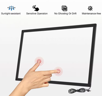 Pantalla Táctil IR de 98 Pulgadas y 20 Puntos con Arnés de Cables, Anillos ESD en las 4 Esquinas y Alta Transmitancia para Paredes de Promoción en Tiendas Minoristas
