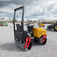Rouleau compacteur hydraulique de 1,5 tonne, force de compression de 30KN pour la construction routière et le remblaiement de fossés