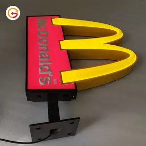 Led Signage JAGUARSIGN Manufacturer Custom Outdoor McDonald's Led Advertising Light Box 3D Vacuum Formed Sign MC Donalds Enseigne