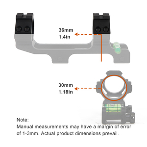 Support de lunette NOTT pour tube de 30 mm, hauteur centrale de 1,4 pouces pour la chasse et l'optique extérieure, avec pince à deux vis et niveau à bulle - Product Image 3