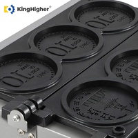 Moule personnalisé professionnel Logo gaufrier Machine 3 en 1 électrique 220V 110V antiadhésif or pièce gaufrier pour Restaurant nouveau