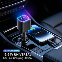 Chargeur de voiture Astree avec garantie de 3 ans, stabilisation du signal, câble Type C, charge rapide PD, affichage numérique, pour voitures