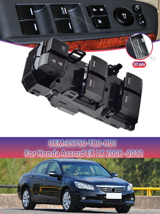 Cho Honda Accord EX LX 2008 2012 nội thất xe điện cửa sổ điện công tắc điều khiển 35750tb0h01 33 + 4 pins bên trái - Product Image 3