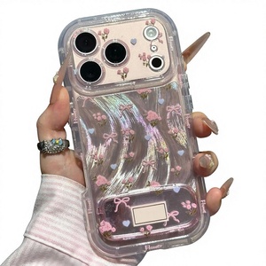 Coque de téléphone antichoc en TPU à motif floral rose et jaune printanier pour 17/16 Pro Max pour <span class=keywords><strong>Mate</strong></span> 70 Honor - Product Image 1