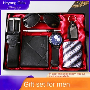 Set de Regalo <span class=keywords><strong>para</strong></span> <span class=keywords><strong>Hombre</strong></span> 2026 de 7 Piezas: Gafas de Sol Aviador, Cinturón con Hebilla Automática, Cartera, Bolígrafo, Regalo Empresarial, Venta al Por Mayor - Product Image 4