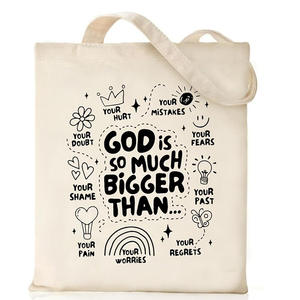 Impression couleur personnalisée prête à expédier des sacs bibliques <span class=keywords><strong>de</strong></span> style moderne <span class=keywords><strong>de</strong></span> qualité pour les femmes, sac fourre-tout chrétien pour les cadeaux - Product Image 4